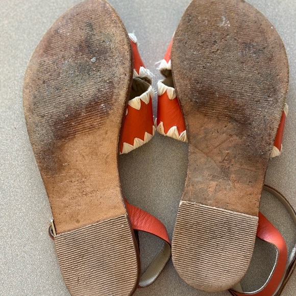 Anthropologie Terri Criss Cross Ankle Strap Sandals - Picture 6 of 7